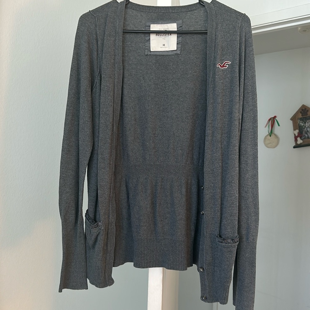 Size medium grey Hollister cardigan